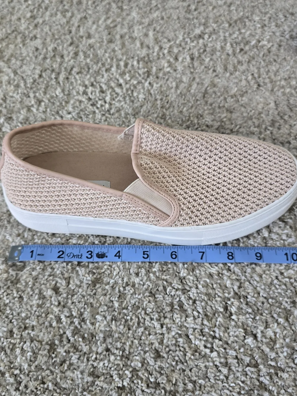 Steve Madden Women's Pink Knit Slip-On Flat Round Toe Solid Casual US 9